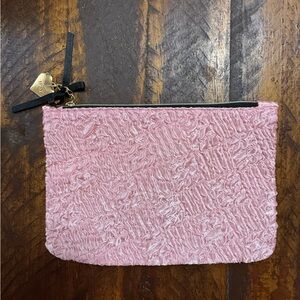Pink velvet IPSY makeup bag